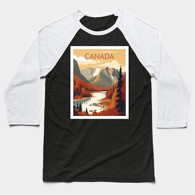 CANADA Baseball T-Shirt by MarkedArtPrints